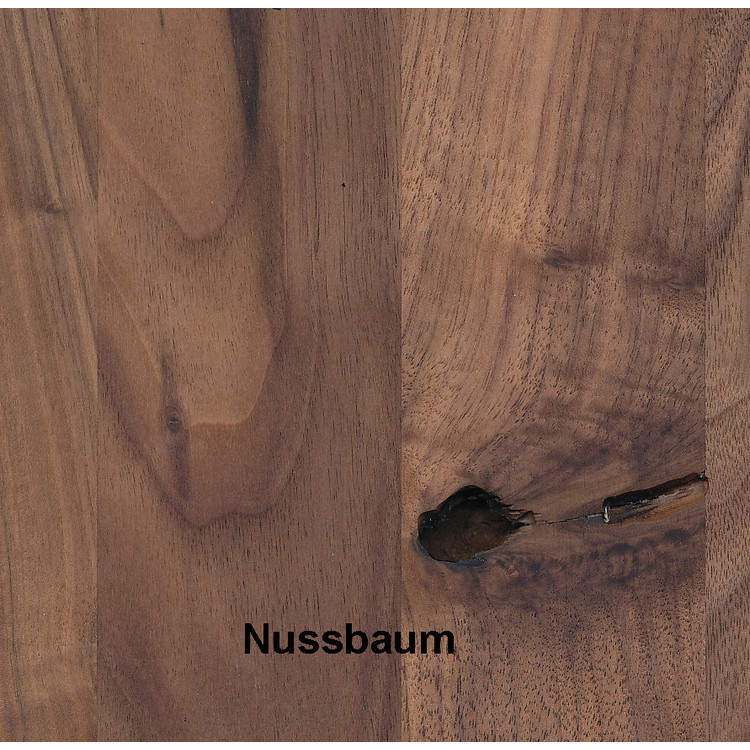 Massivholztisch Fargo Nußbaum Holzgestell 